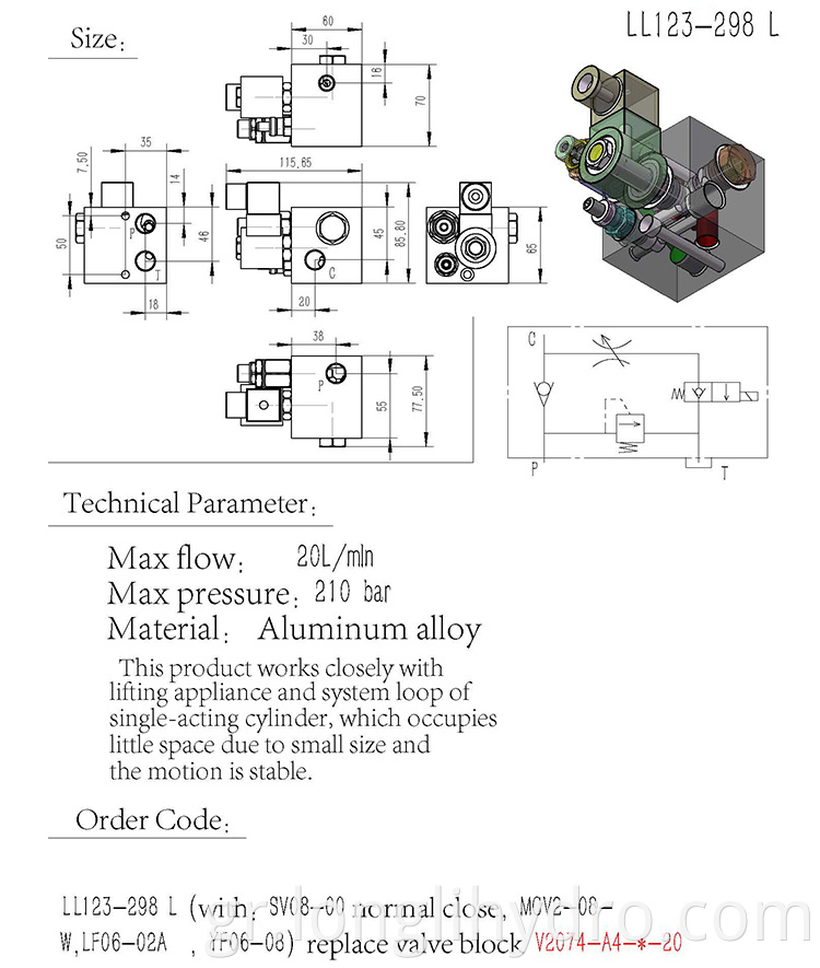 Lower price Hydraulic Lift Valve Blocks